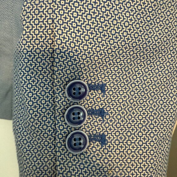 The Limited Women's Blazer, Blue & White Pattern - Picture 5 of 6
